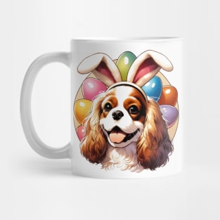 Cavalier King Charles Spaniel in Bunny Ears Celebrates Easter Mug